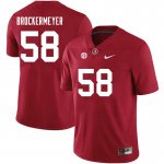 NCAA Men's Alabama Crimson Tide #58 James Brockermeyer Stitched College 2021 Nike Authentic Crimson Football Jersey SX17I35WS